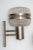 Mid-Century Modern Italian Brushed Stainless Steel & Cut Glass Sconces - Pair For Sale - Image 9 of 13