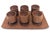 Mid-Century Modern 1960's Danish Teak Wood Egg Cup or Schnapps Goblets With Tray, Set of 7 Pieces For Sale - Image 3 of 10