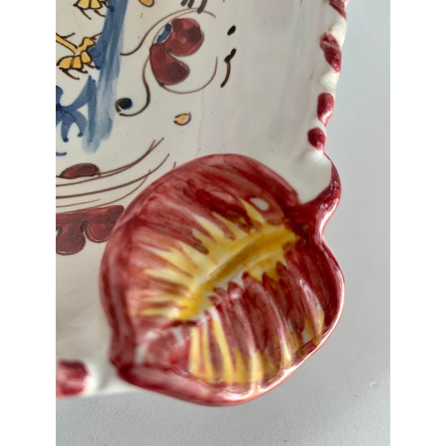 Deruta 1970’s Deruta Vintage Hand Painted Rooster Decorative Bowl, Ashtray, Vide Poche For Sale - Image 4 of 12