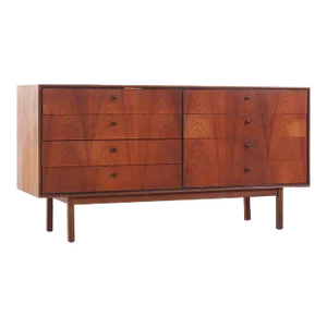 Jack Cartwright for Founders Mid Century Walnut Lowboy Dresser
