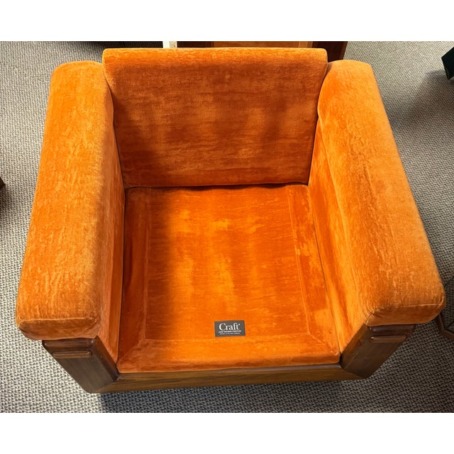 Wood 1970s Mid Century Modern Club Chair by Craft Associates for Lane Furniture For Sale - Image 7 of 11