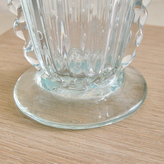 Italian Murano Bullicante Glass Vase Attributed to Barovier & Toso, 1930s For Sale - Image 10 of 11