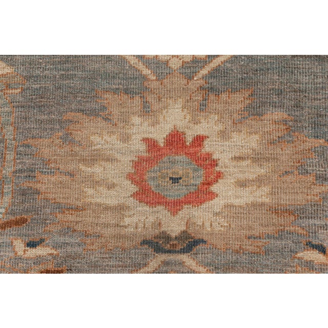 Contemporary Sultanabad-Inspired Beige Carpet "Anthemion" by Doris Leslie Blau For Sale In New York - Image 6 of 10