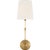 Wyatt 20" Sconce in Hand-Rubbed Antique Brass with Linen Shade Designer: Suzanne Kasler Finish: Hand-Rubbed Antique Brass...
