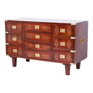 Anglo-Indian Rosewood Inlaid Chest