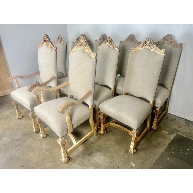 19th Century Set of Ten French Carved Wood Armchairs, Louis XV–Inspired, Early 20th Century For Sale - Image 5 of 18