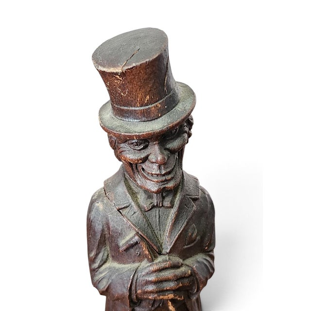 Syroco Wood 1940s Syracuse Ornamental Co Syroco Woodlite "Old Codger" Corkscrew Figurine For Sale - Image 4 of 7