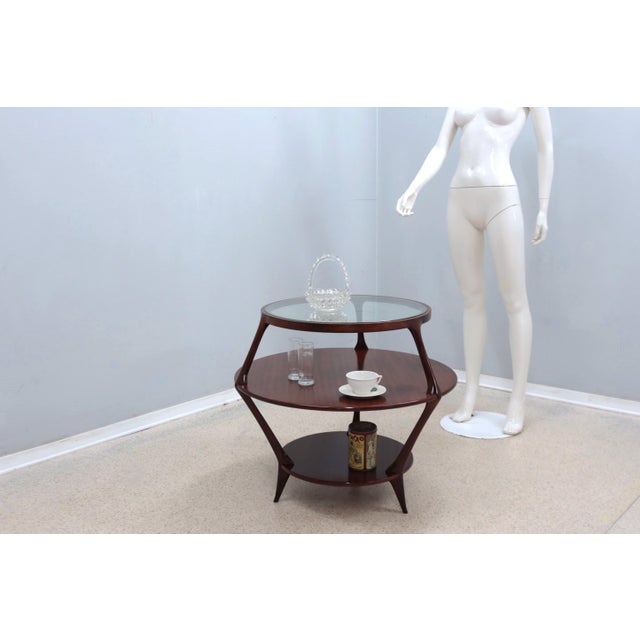 Mid-Century Modern Round Coffee Table attributed to Pierluigi Giordani, 1950s For Sale - Image 3 of 15