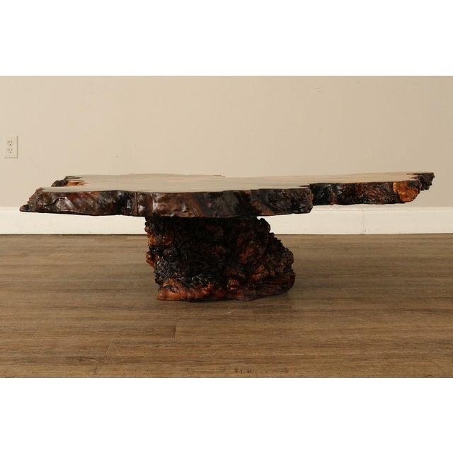 The Burlwood Co. Star Dust Redwood Burl Live Edge Coffee Table For Sale - Image 18 of 18