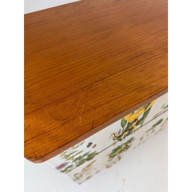 1950s 1950's Swedish Dresser With Nordens Flora Illustrations For Sale - Image 5 of 9
