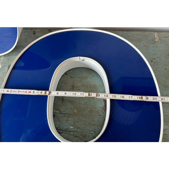 Early 21st Century Large Industrial Channel Letters in Sign Coot or C O O T, Giant Set of Four For Sale - Image 9 of 12