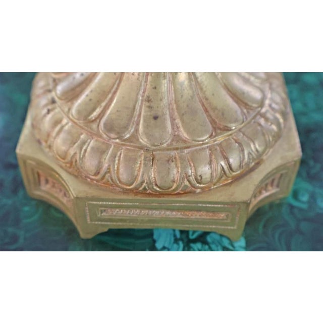 Pair of Late 19th Century Neoclassical Russian Bronze & Cut Cobalt Glass Vases For Sale - Image 14 of 17