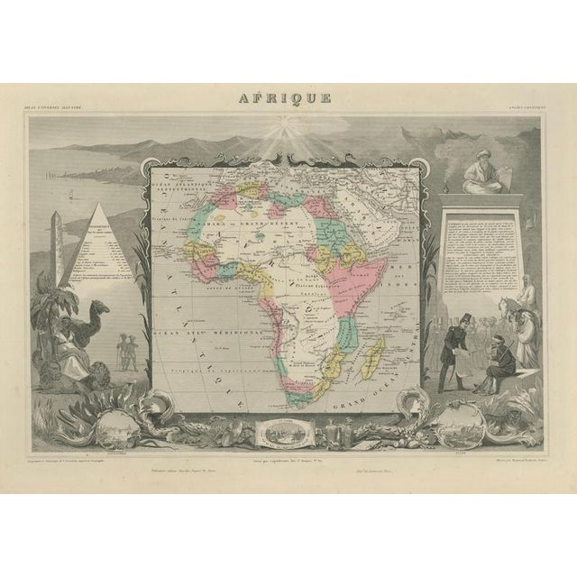 Antique Maps of Europe and Africa by Levasseur, 1845, Set of 2 For Sale - Image 10 of 18