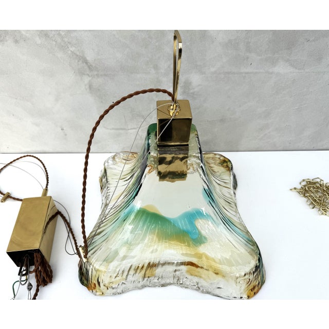 Italian Murano Glass Pendant Light in the style of Mazzega, 1970s For Sale - Image 18 of 18