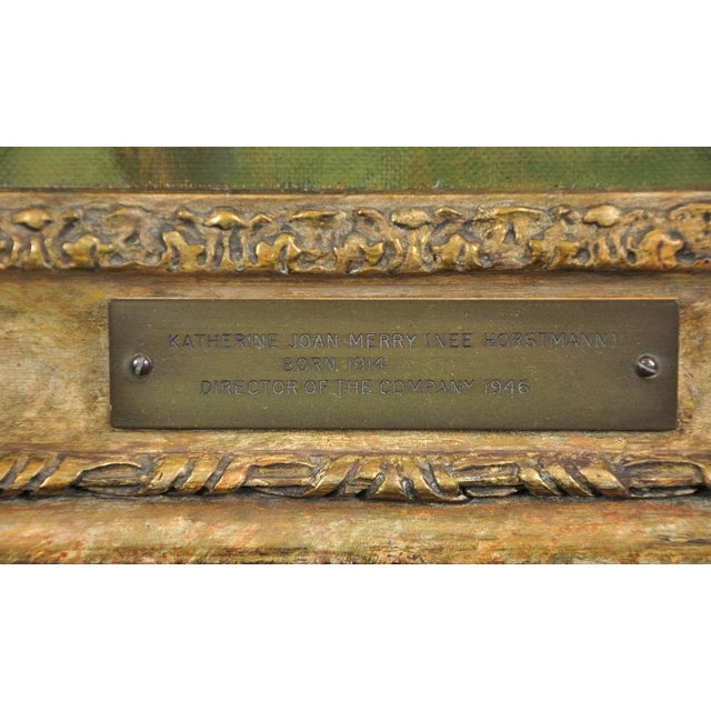 Howard Barron, Katherine Merry Nee Horstmann, Director of Horstmann Gear Company, 1946, Oil on Canvas For Sale - Image 4 of 18