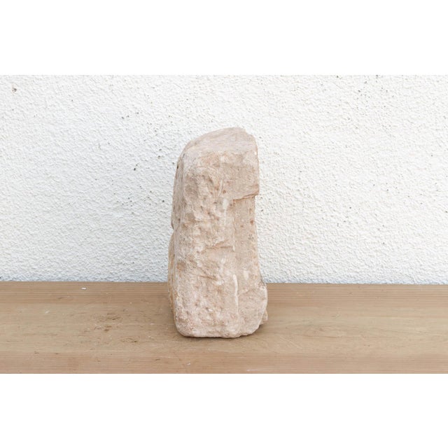 19th Century Whitewash Chevron, Antique Indian Stone Niche For Sale - Image 5 of 7