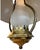 Mid-Century Modern Vintage Brass Dome Pendant Light Frosted Glass Lantern Hanging Fixture For Sale - Image 3 of 12