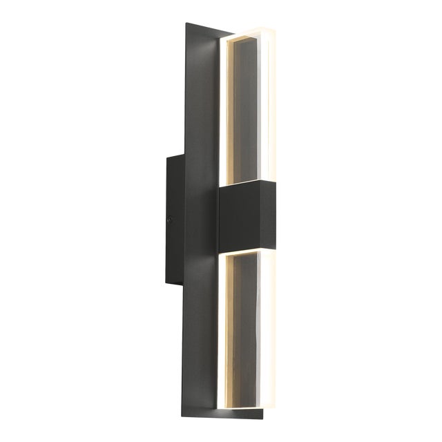 Visual Comfort Modern Lyft 18 Outdoor Wall LED Black For Sale