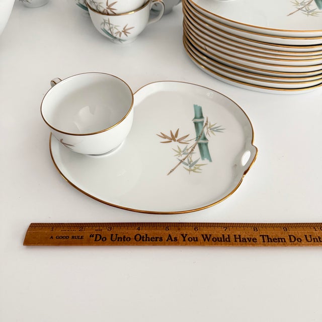 Mid 20th Century Noritake Japanese Snack Set for 12 With Teapot, Creamer and Sugar - 7 Pieces For Sale - Image 10 of 12