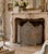 Silver Antique Rococo Style Three Panel Ornate Silver Metal Fireplace Screen Birds For Sale - Image 8 of 8