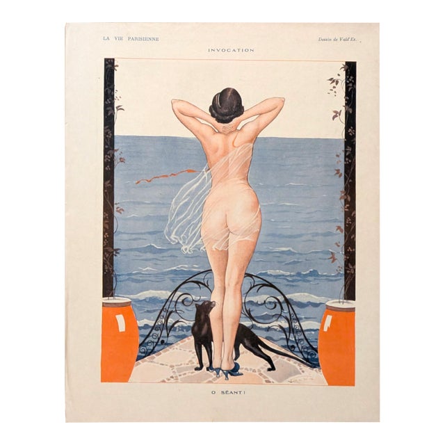 La Vie Parisienne 1925 Vald'Es "Invocation" Print For Sale