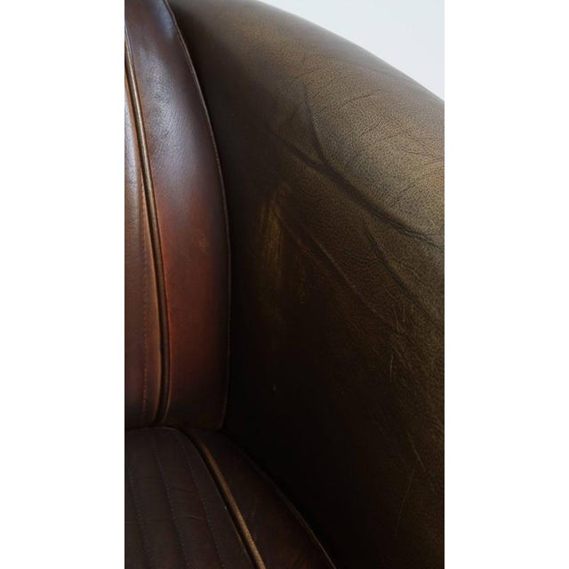 Cowhide Leather Delta Chesterfield Aviator Armchair For Sale - Image 14 of 16