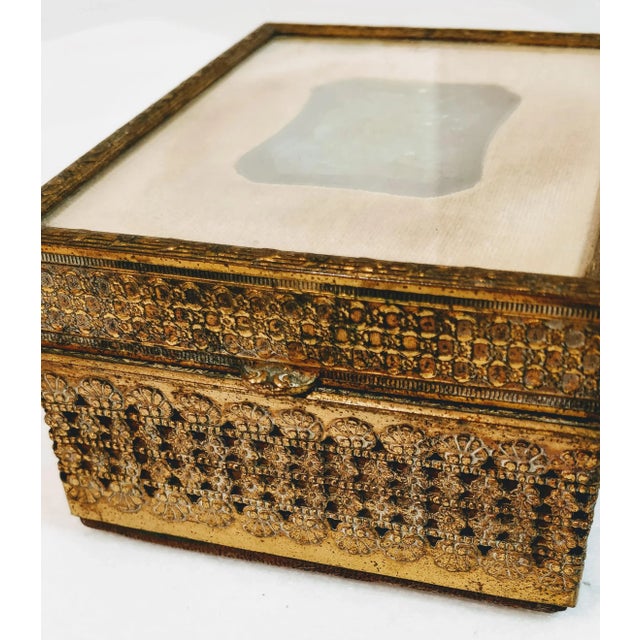 20th Century Chinese Jade Velvet Trinket Jewelry Box For Sale In Fayetteville, AR - Image 6 of 10