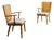 Swedish Modern Wooden 510 Armchairs in Pine by Göran Malmvall for Svensk Fur, 1940s, Set of 2 For Sale