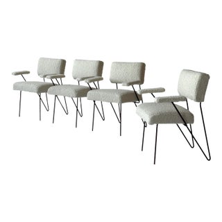1950s Hairpin Iron Dining Chairs by Dorothy Schindele- Set of 4 For Sale