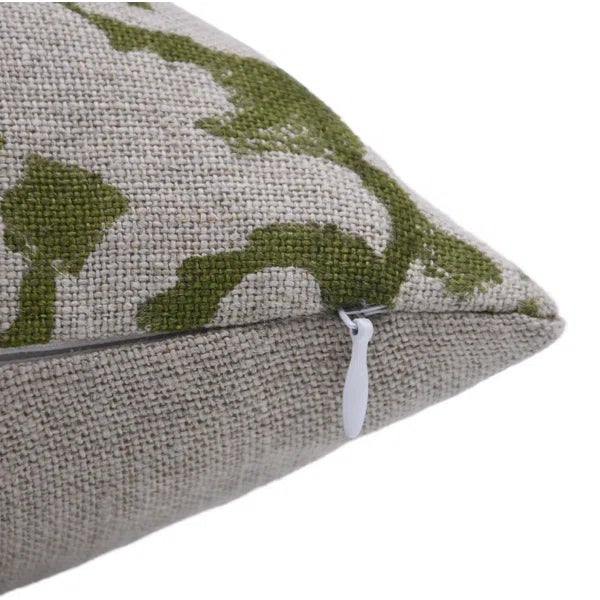 Contemporary Fabdivine Handmade Block Print Thick Linen 22x22 Inch Pillow Cover- Sulit For Sale - Image 3 of 5