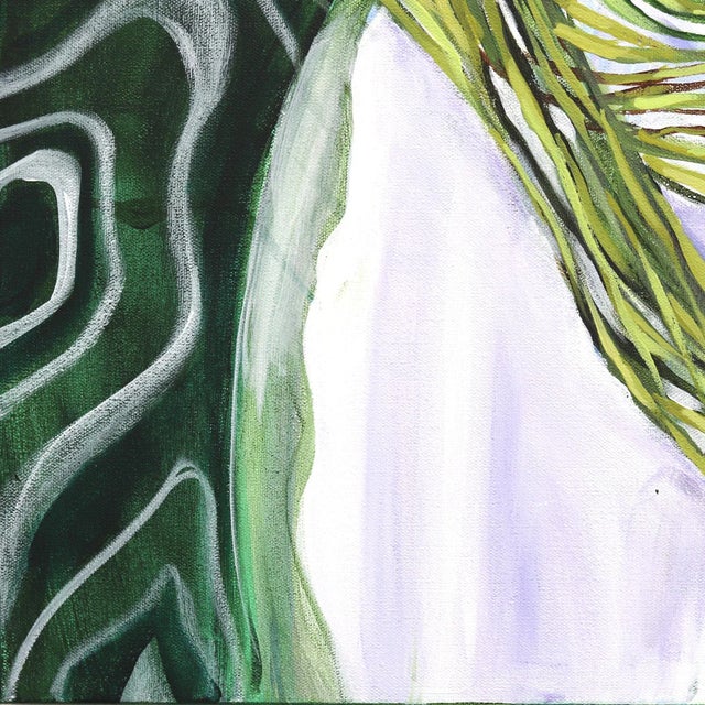 Ophelia - Earthy Floral Feminine Figurative Portrait Painting on Canvas Original Artwork by Naomi Jones For Sale - Image 4 of 9