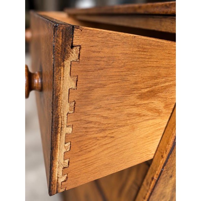 Pending Sale — No Buy / Antique 19th C. Tiger Maple Chest | Hand-Cut Dovetails For Sale - Image 4 of 7