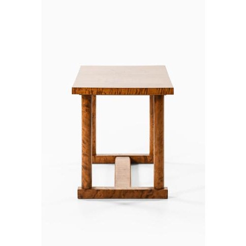 Wood Library Table in Birch from Carl Malmsten, 1920s For Sale - Image 7 of 12