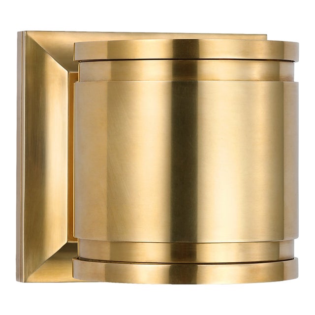 Chapman & Myers for Visual Comfort Signature Provo 5" Canister Light in Antique-Burnished Brass For Sale