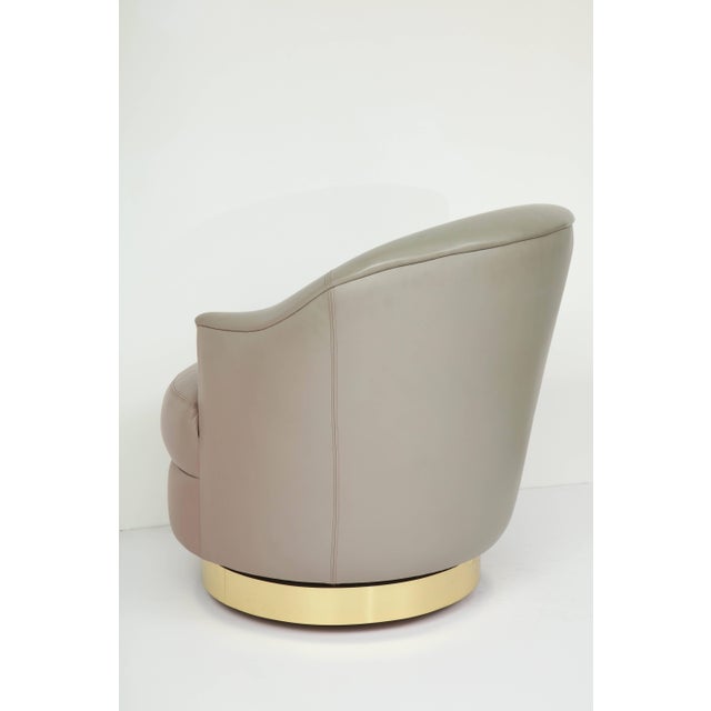 Metal 1990s Gray Ombre Leather Chair by Steve Chase For Sale - Image 7 of 10