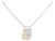14K White and Yellow Gold 1.0 Cttw Princess Cut Diamond Two Tone Foldover Box Pendant 18��� Box Chain Necklace (H-I Color, SI2-I1 Clarity) For Sale