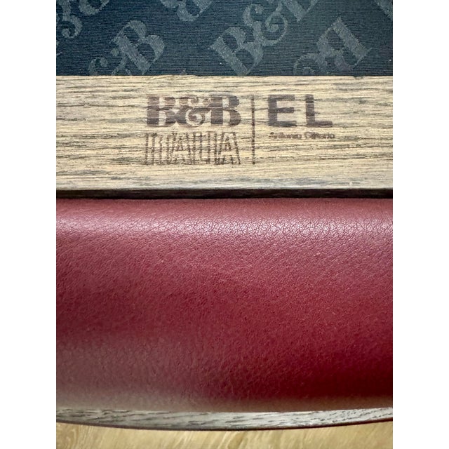 Burgundy 4 B&b Italia El Chairs 2 Maxalto Acanto Armchairs For Sale - Image 8 of 12