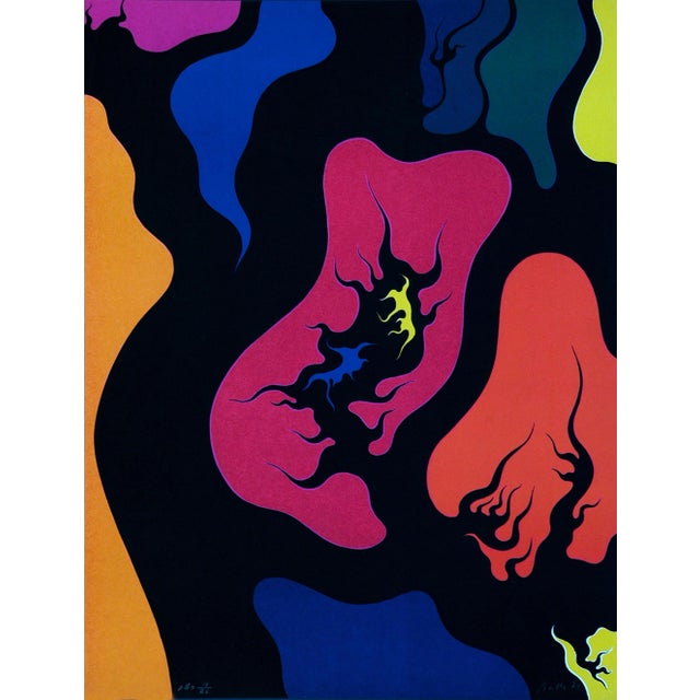 Red Hell - Original Lithograph by Luigi Boille - 1971 1971 For Sale