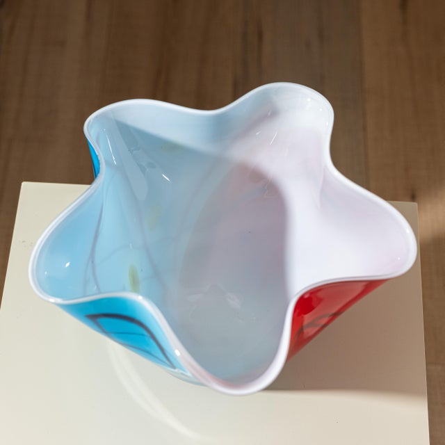 Large Late 20th Century Abstract Hand-Blown Studio Art Glass Vessel For Sale In Sacramento - Image 6 of 9