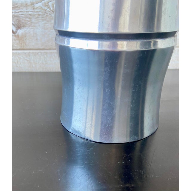 Mid-Century Modern Italian Sculptural Aluminium Vase, 1960s For Sale - Image 4 of 5