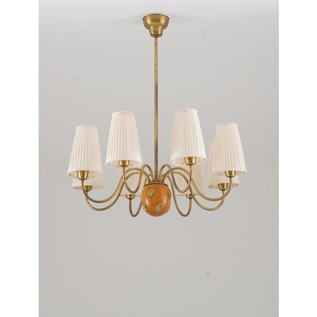 Swedish Modern Chandelier attributed to Hans Bergström, 1940s For Sale - Image 3 of 10