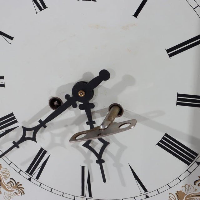 Vintage Seth Thomas School Pillar & Scroll Mantle Clock, Reverse Painted Panel For Sale - Image 6 of 10