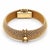 Traditional Vintage Solid 14k Yellow Gold Woven Wide Secret Watch Bracelet For Sale - Image 3 of 7