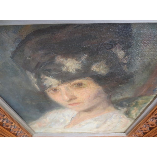 Aymar Mermet, Portrait of Lady, 1920s. Aymar Mermet (France, born 1895- ?). Beautiful and delicately handled Impressionist...