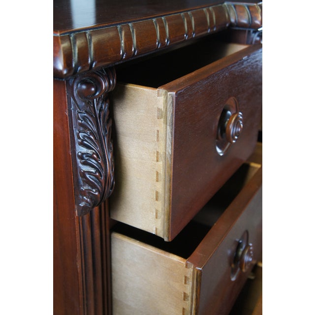 Brown Late 20th Century Ralph Lauren Henredon George II Mahogany Gentleman's Dresser Chest of Drawers For Sale - Image 8 of 15