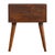 Metal Geo Brass Inlay Chestnut Nightstand For Sale - Image 7 of 7