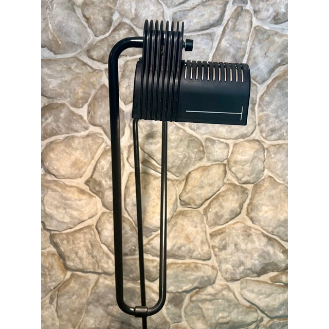 1980s Hannes Wettstein for Belux Postmodern "N-Frame" Black Floor Lamp For Sale In Los Angeles - Image 6 of 9