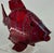Ruby-Red Large Art Glass Fish Figurine by Chris Belleau, Signet. For Sale - Image 4 of 10