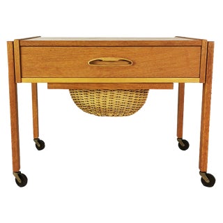 Mid-Century Mobile Side Table, Denmark, 1960s For Sale