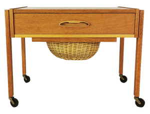 Mid-Century Mobile Side Table, Denmark, 1960s